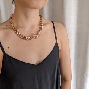 Large chunky cuban chain necklace
